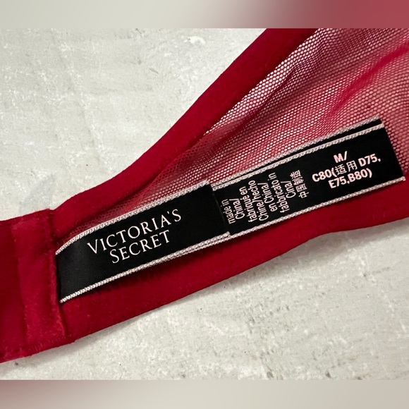 Red Victoria’s Secret Coquette Royalcore Red Bra size Medium - Picture 5 of 7